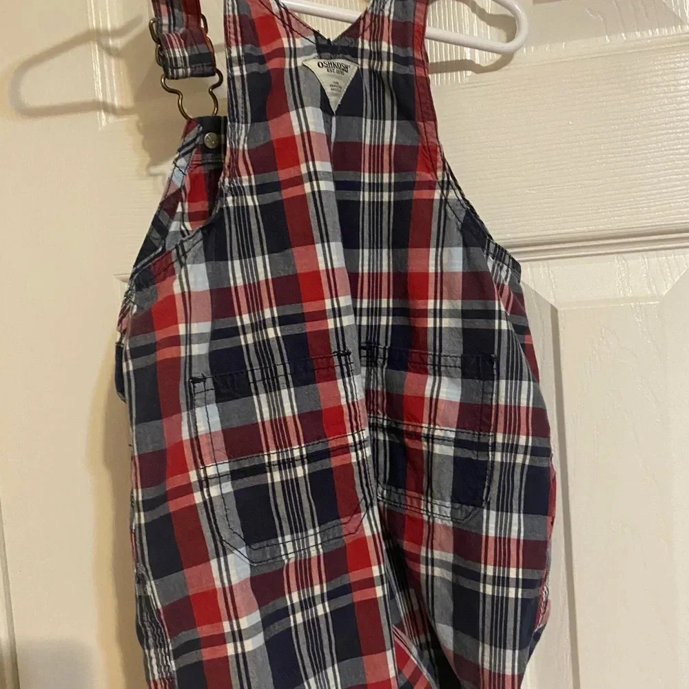 Oshkosh B’Gosh Plaid Shortalls